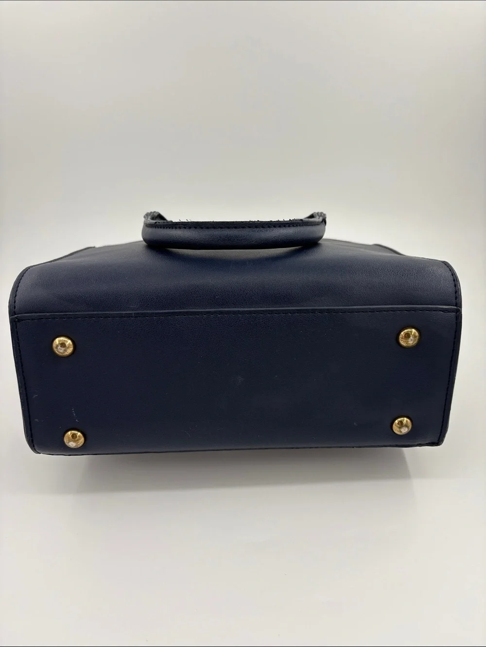 axes femme Navy Satchel with Gold Accents no strap